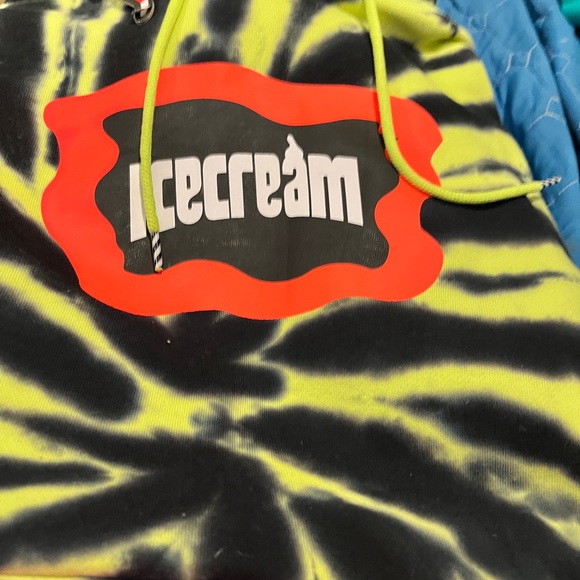 Billionaire Boys Clud IceCream BBC Stone 2022 Tie Dye Hoodie Mens BNWT Sz L - Picture 3 of 6